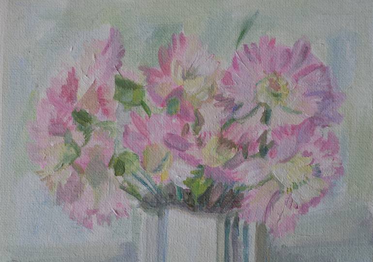 Original Impressionism Floral Painting by Andreea- Mara Mancas