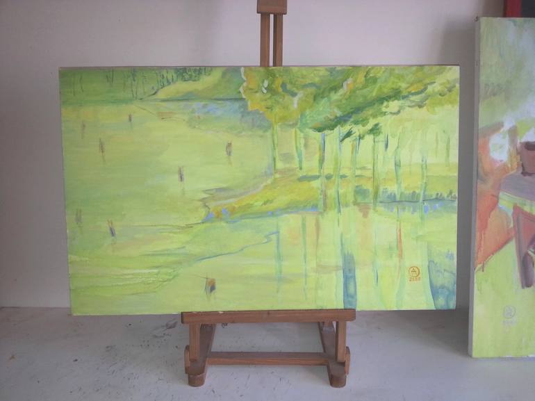 Original Modern Landscape Painting by Andreea- Mara Mancas