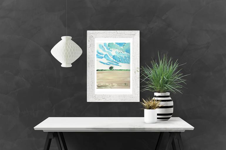 Original Abstract Landscape Painting by Andreea- Mara Mancas