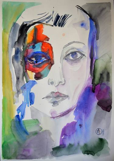 Print of Expressionism Portrait Paintings by Andreea- Mara Mancas