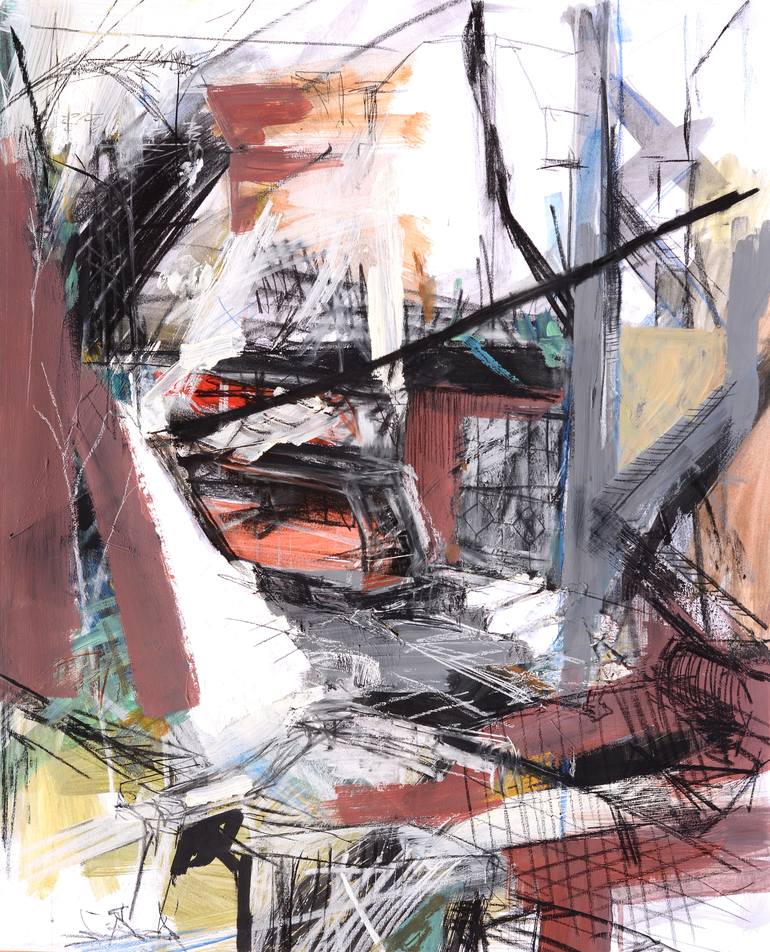 Print of Abstract Cities Mixed Media by Christian Kabuß