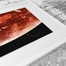 Preview. Print (38x38 cm.), framed in white plastic or in wood painted in white (65x65 cm.)
