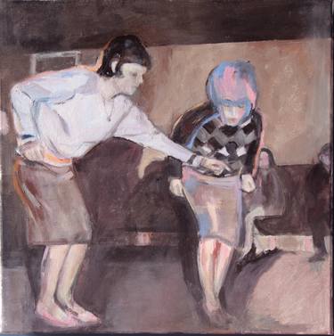 Original Contemporary People Painting by Polly G Judge