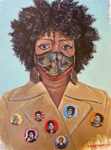 Original Portrait Painting by traci mims