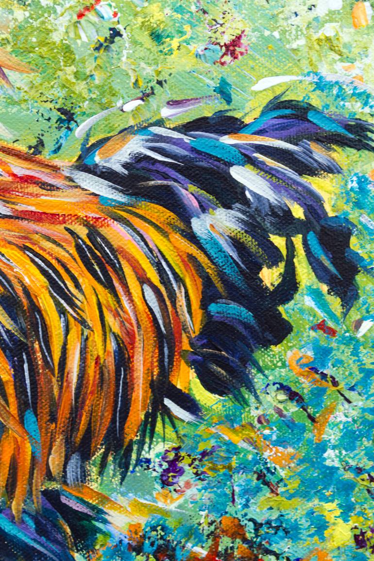 Original Impressionism Animal Painting by Diana Rose