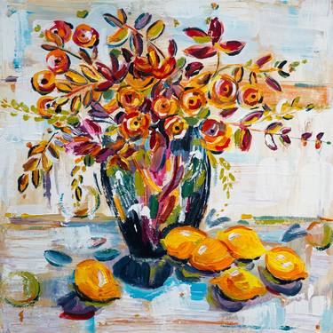 Original Expressionism Still Life Paintings by Diana Rose