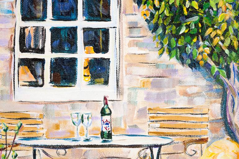 Original Impressionism Garden Painting by Diana Rose