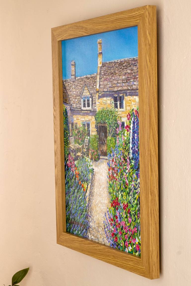 Original Impressionism Garden Painting by Diana Rose