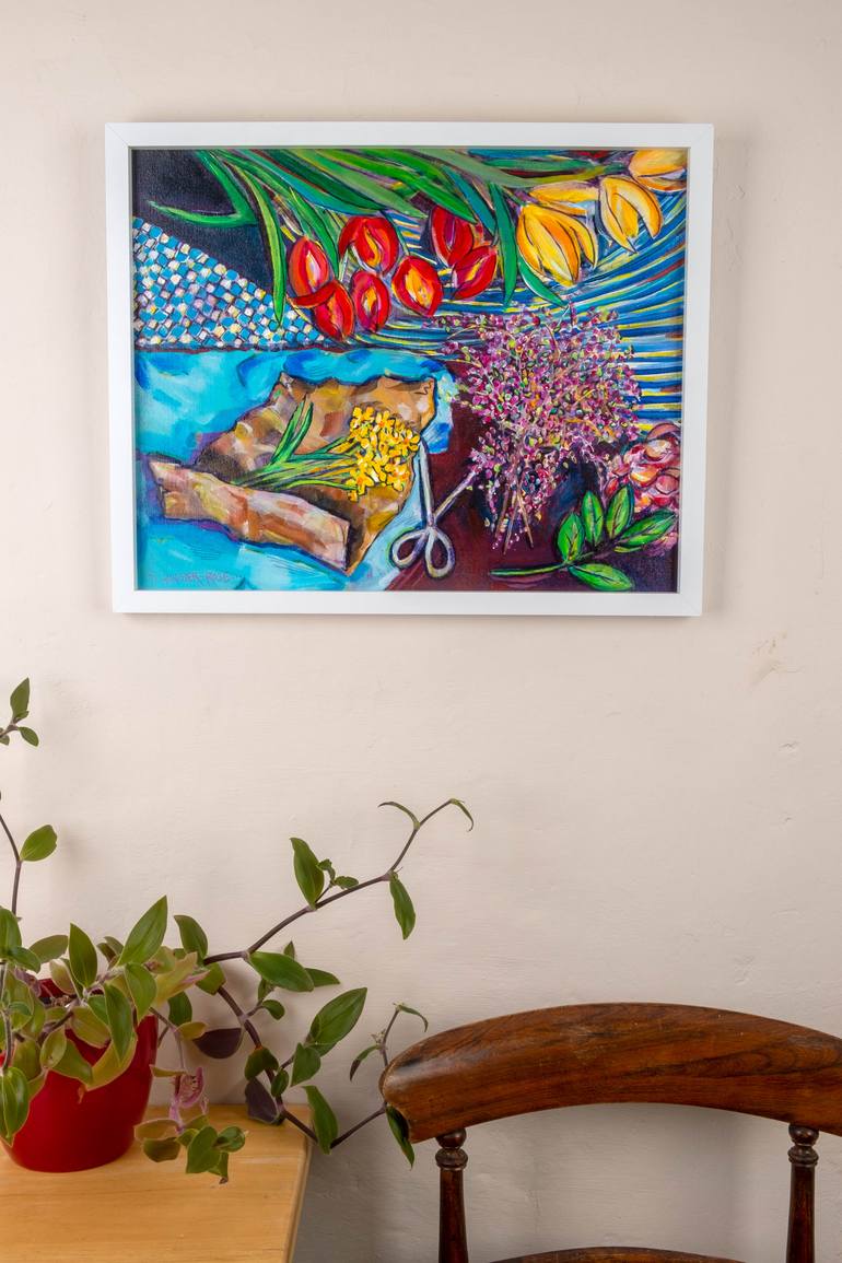 Original Abstract Expressionism Still Life Painting by Diana Rose