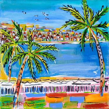 Original Expressionism Beach Paintings by Diana Rose