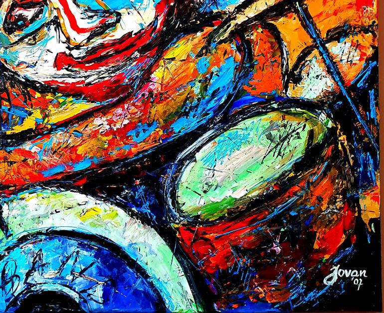 Original Abstract Expressionism Abstract Painting by Jovan Srijemac