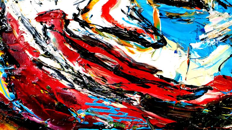 Original Abstract Expressionism Abstract Painting by Jovan Srijemac