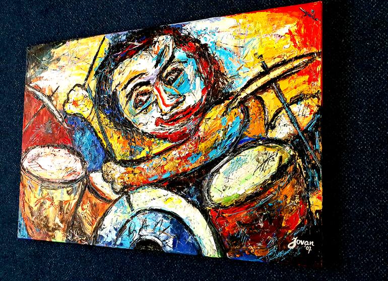 Original Abstract Expressionism Abstract Painting by Jovan Srijemac