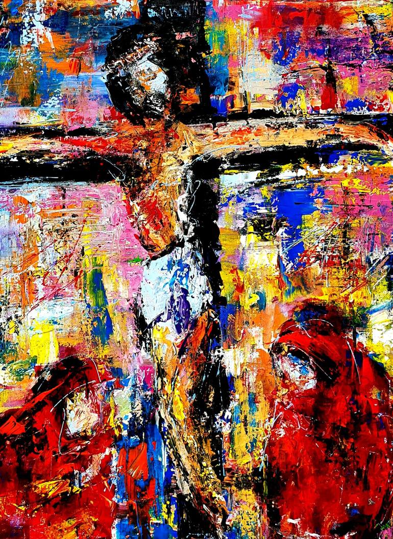 Original Abstract Expressionism Abstract Painting by Jovan Srijemac