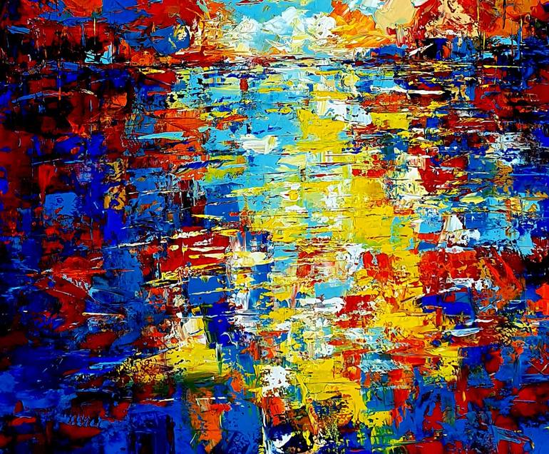 Original Abstract Expressionism Abstract Painting by Jovan Srijemac