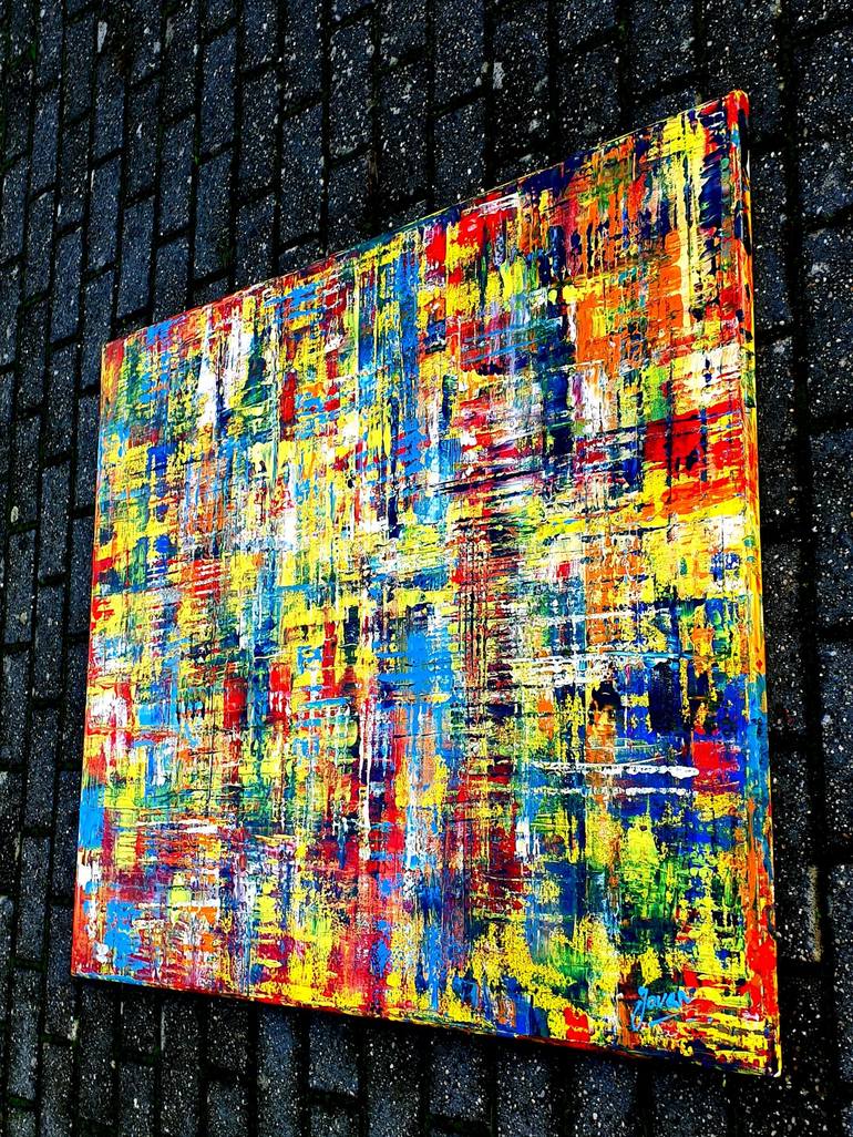 Original Abstract Expressionism Abstract Painting by Jovan Srijemac