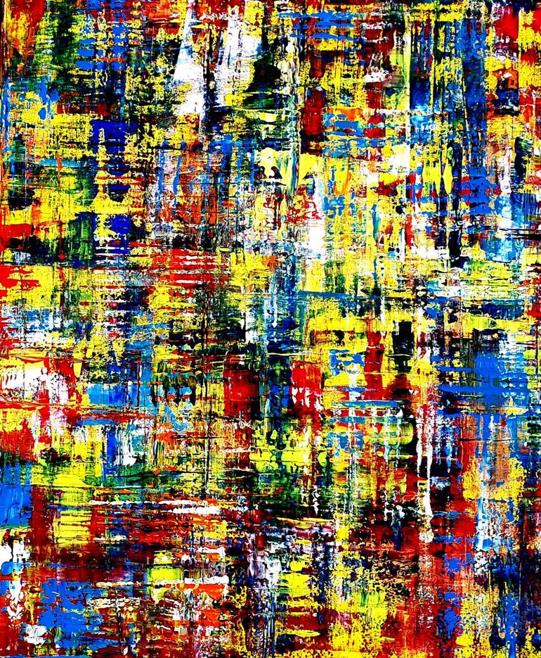 Original Abstract Expressionism Abstract Painting by Jovan Srijemac