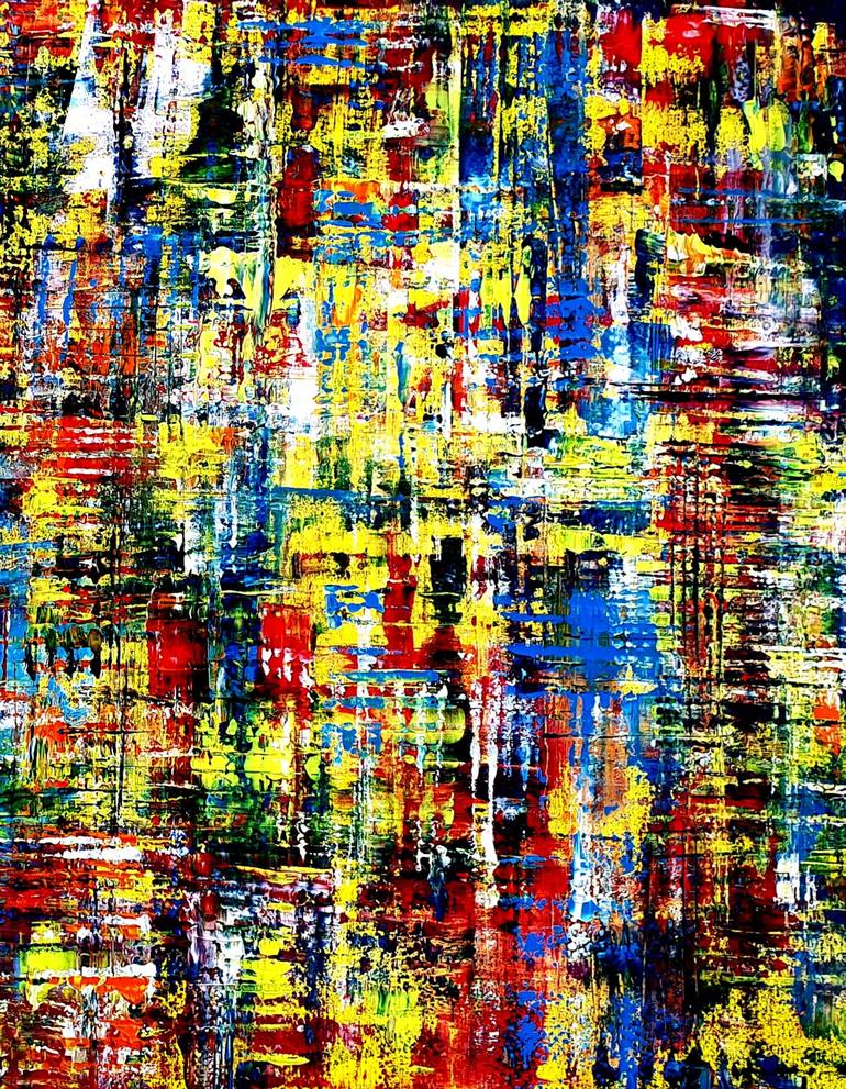 Original Abstract Expressionism Abstract Painting by Jovan Srijemac