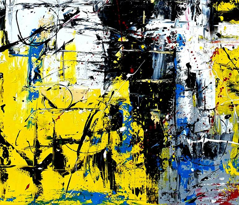 Original Abstract Expressionism Abstract Painting by Jovan Srijemac