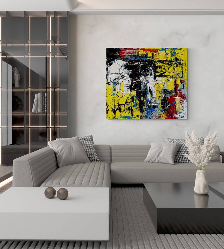 Original Abstract Expressionism Abstract Painting by Jovan Srijemac