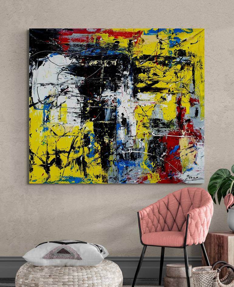 Original Abstract Expressionism Abstract Painting by Jovan Srijemac