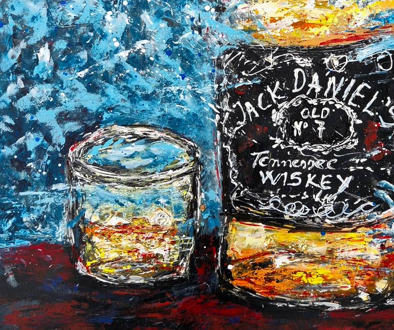 Original Abstract Expressionism Abstract Painting by Jovan Srijemac