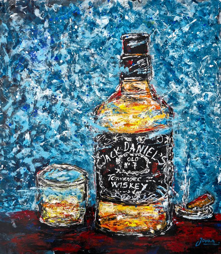 Original Abstract Expressionism Abstract Painting by Jovan Srijemac