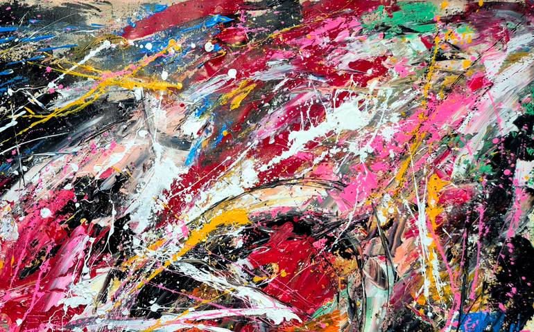 Original Abstract Expressionism Abstract Painting by Jovan Srijemac