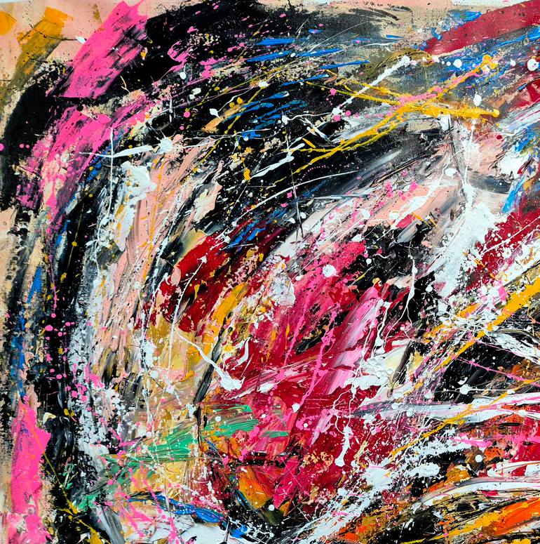 Original Abstract Expressionism Abstract Painting by Jovan Srijemac
