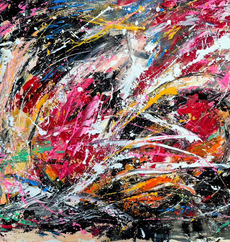 Original Abstract Expressionism Abstract Painting by Jovan Srijemac