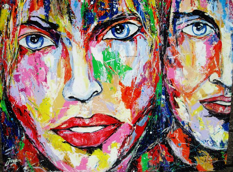 Original Modernism People Painting by Jovan Srijemac