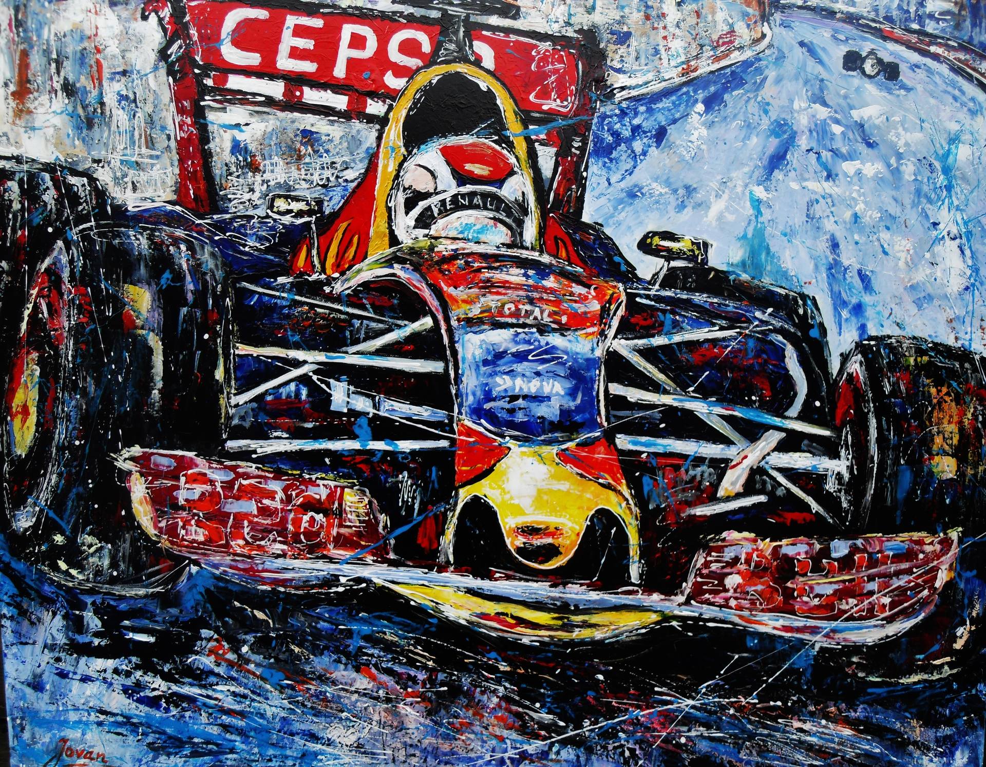 Conjugeren Missionaris banaan Formule 1, Max Verstappen Painting by Jovan Srijemac | Saatchi Art
