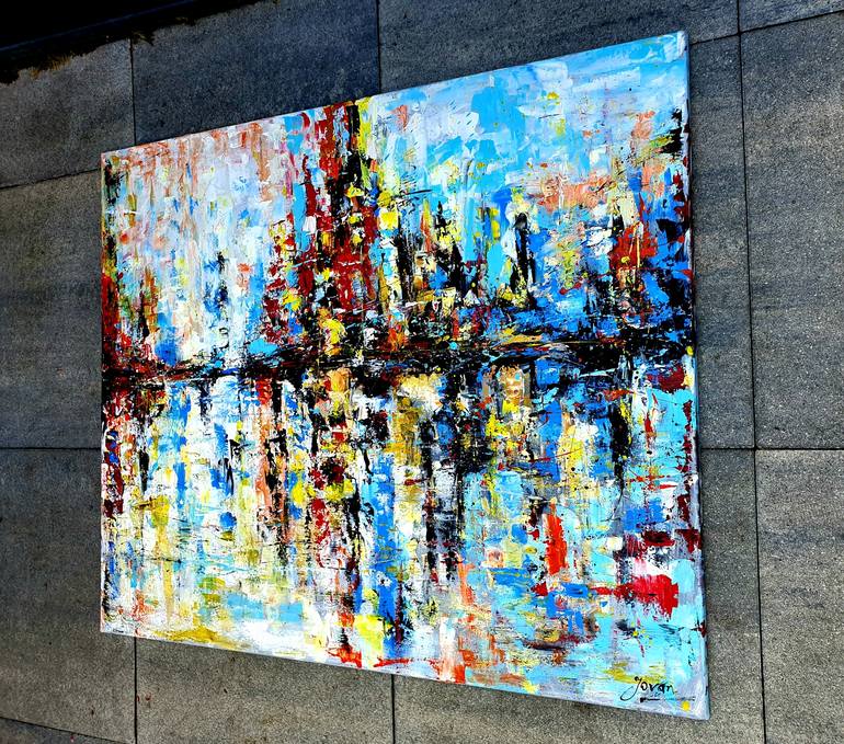 Original Abstract Expressionism Abstract Painting by Jovan Srijemac