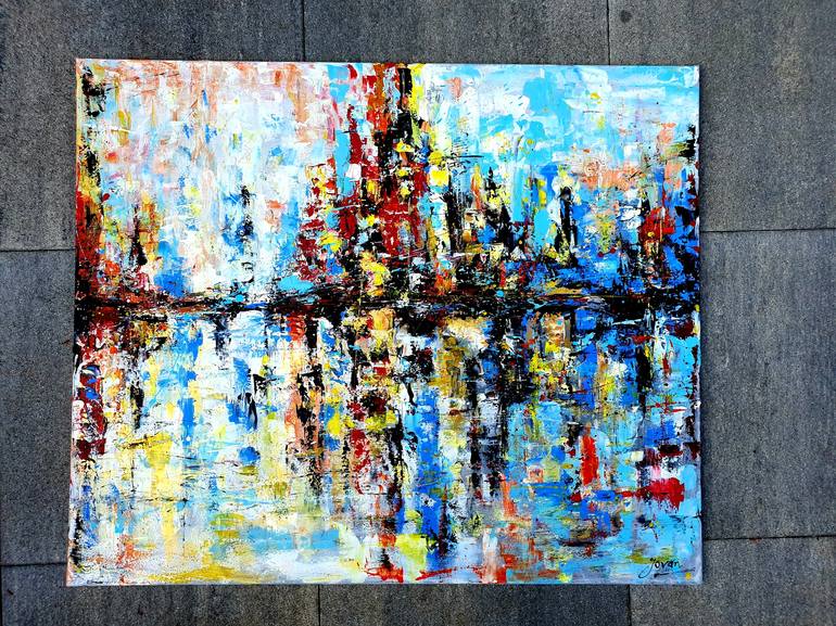 Original Abstract Expressionism Abstract Painting by Jovan Srijemac