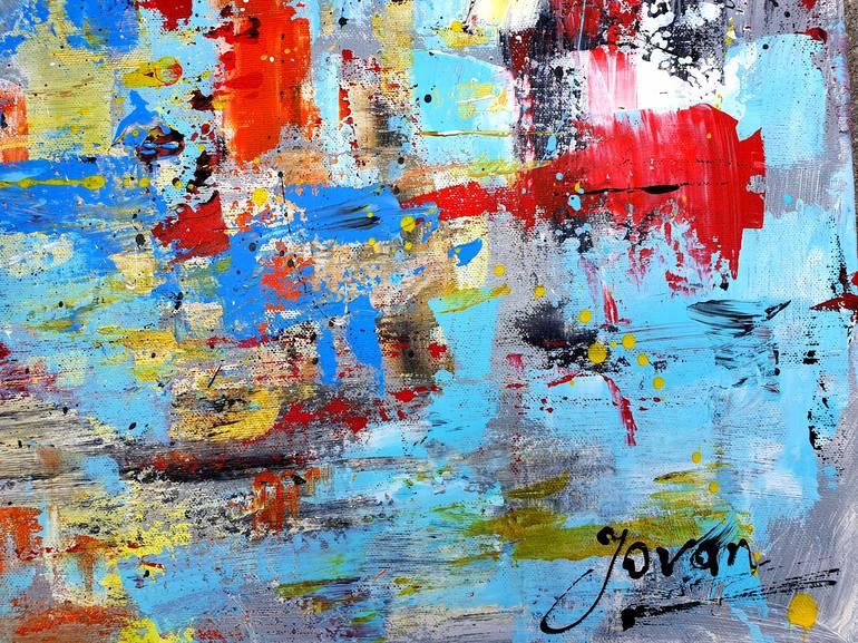 Original Abstract Expressionism Abstract Painting by Jovan Srijemac