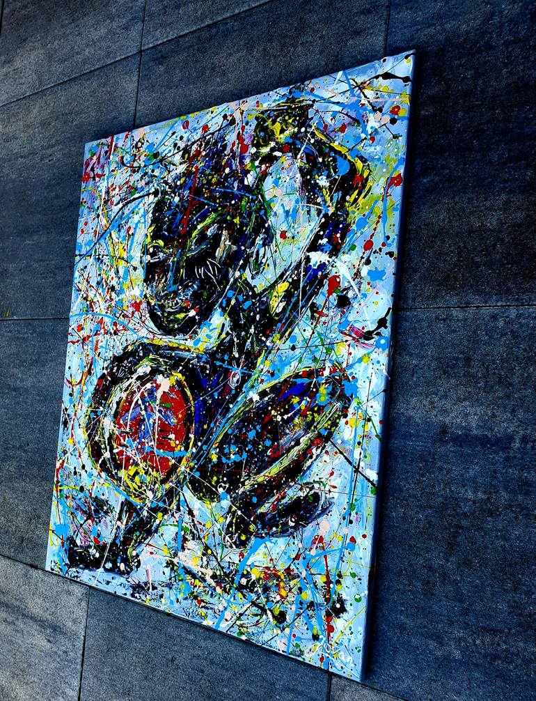 Original Abstract Expressionism Abstract Painting by Jovan Srijemac