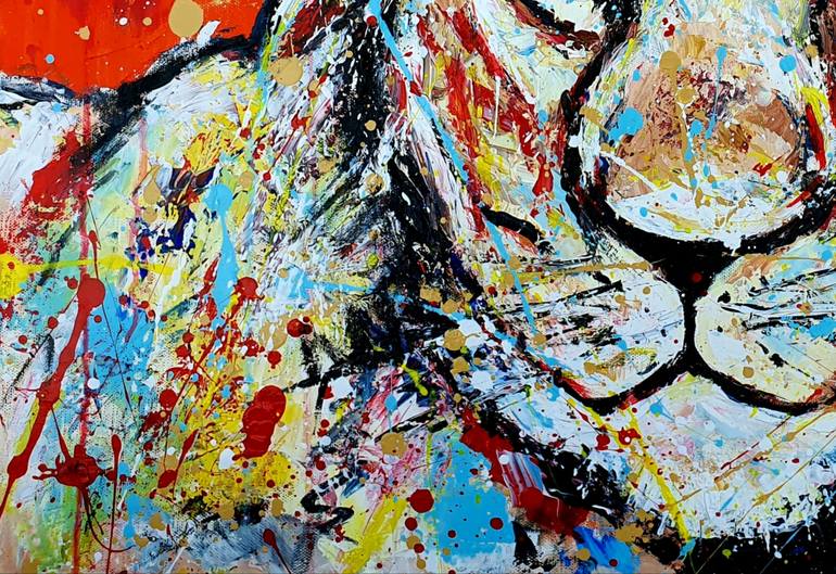 Original Abstract Expressionism Abstract Painting by Jovan Srijemac