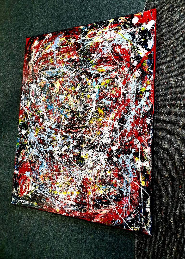 Original Abstract Expressionism Abstract Painting by Jovan Srijemac