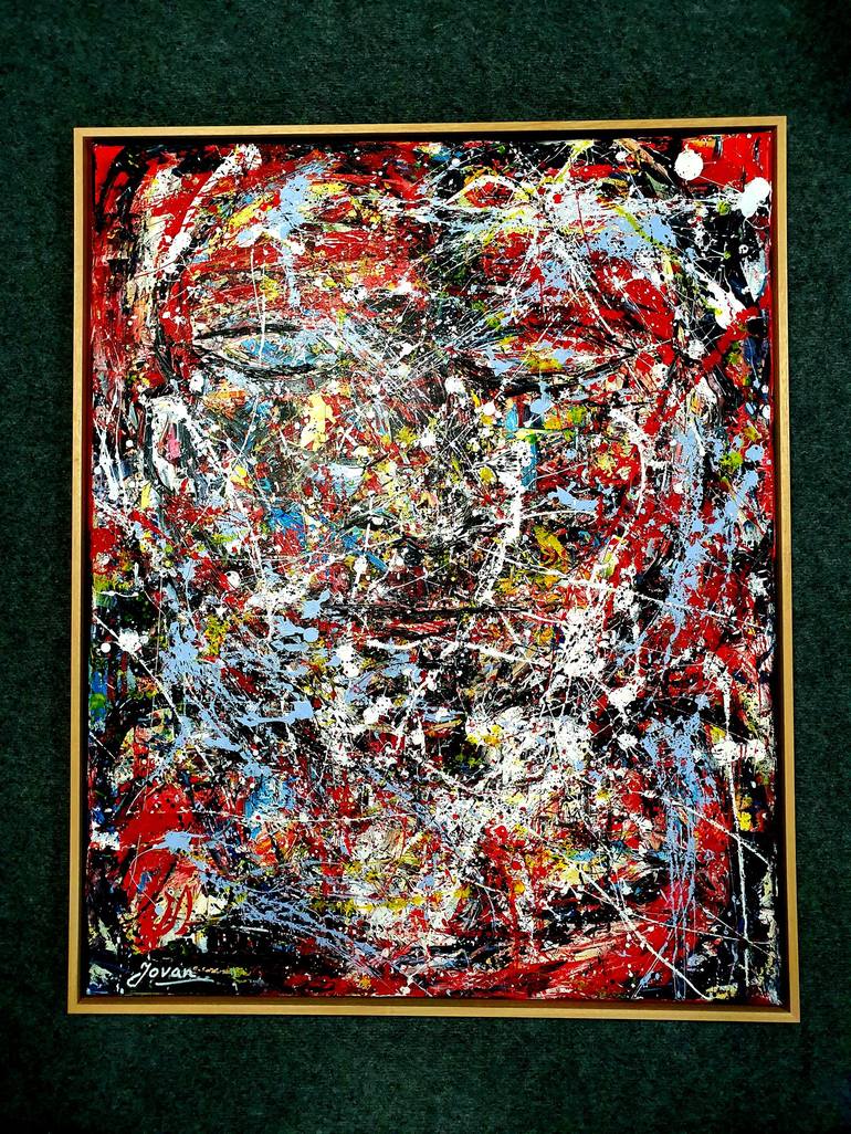 Original Abstract Expressionism Abstract Painting by Jovan Srijemac