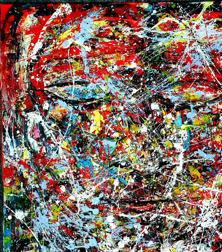 Original Abstract Expressionism Abstract Painting by Jovan Srijemac