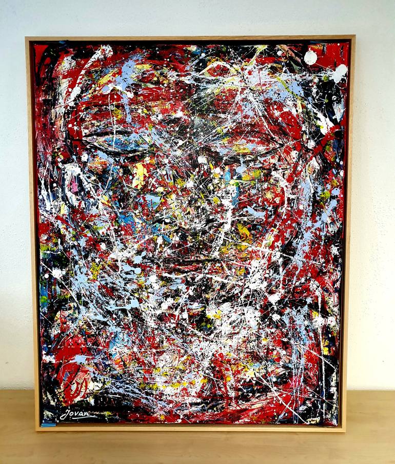 Original Abstract Expressionism Abstract Painting by Jovan Srijemac