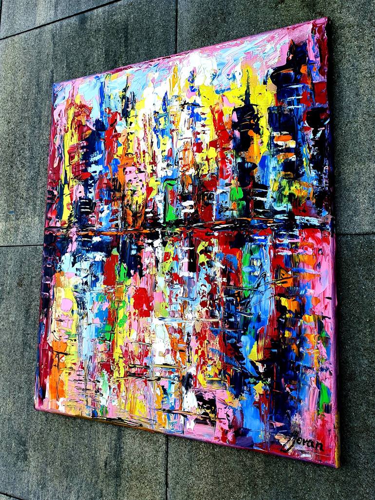 Original Abstract Expressionism Abstract Painting by Jovan Srijemac