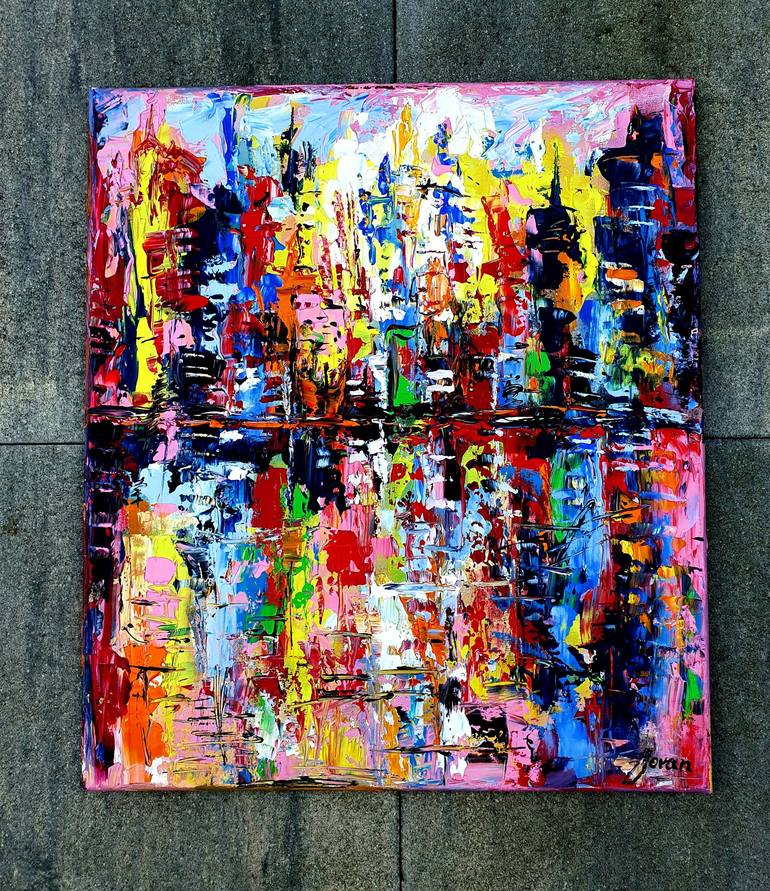 Original Abstract Expressionism Abstract Painting by Jovan Srijemac