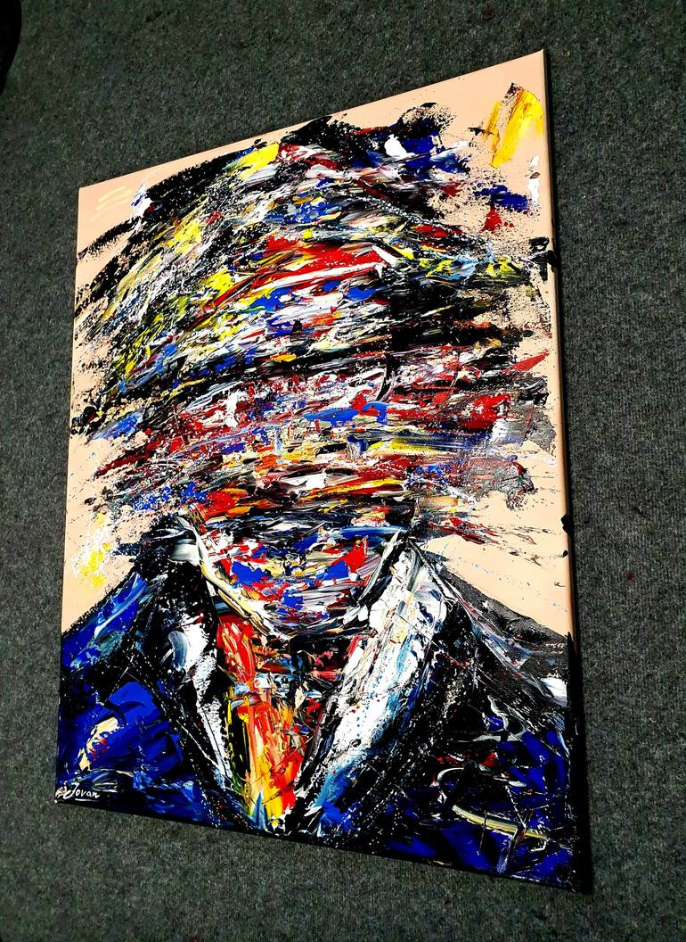 Original Abstract Expressionism Abstract Painting by Jovan Srijemac