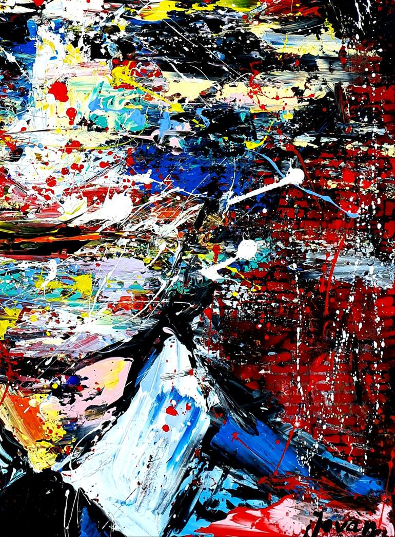 Original Abstract Expressionism Abstract Painting by Jovan Srijemac