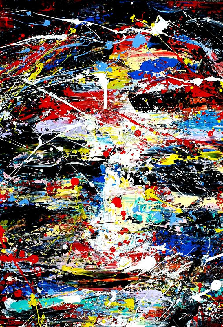 Original Abstract Expressionism Abstract Painting by Jovan Srijemac