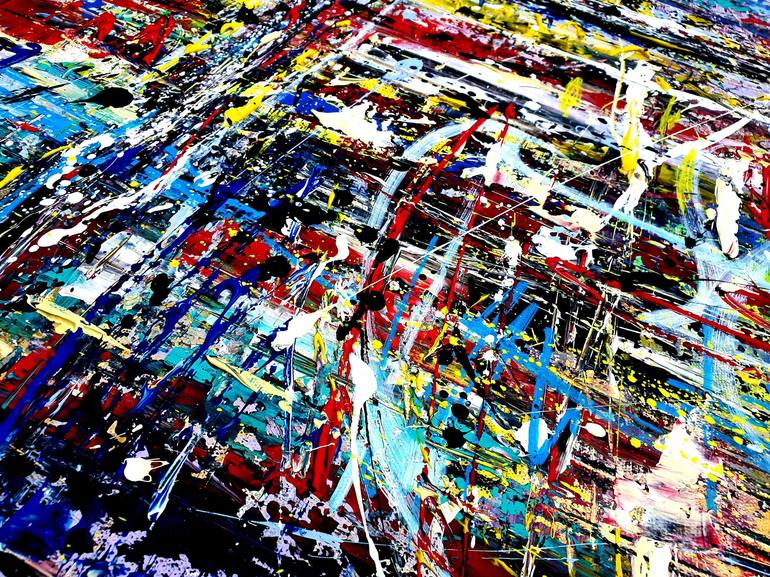 Original Abstract Expressionism Abstract Painting by Jovan Srijemac