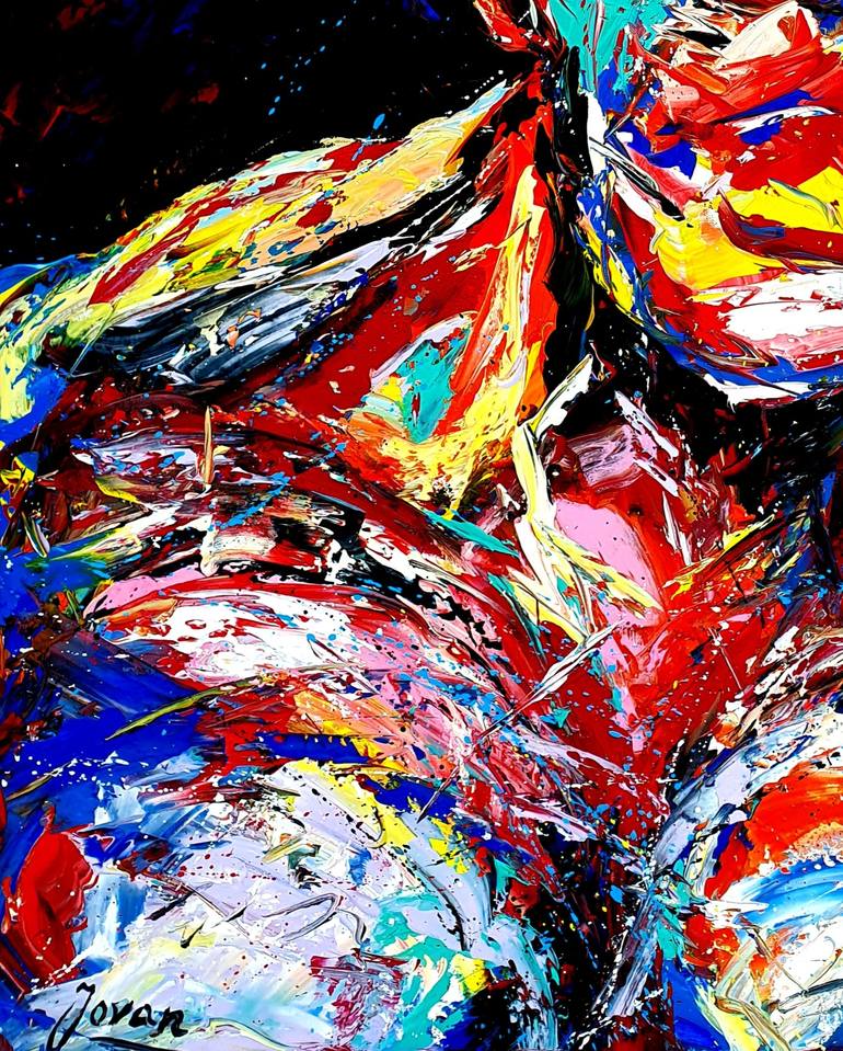 Original Abstract Expressionism Abstract Painting by Jovan Srijemac