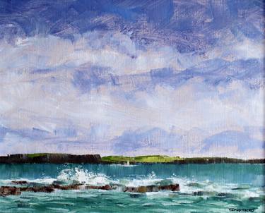 Original Impressionism Seascape Painting by Stuart Parker