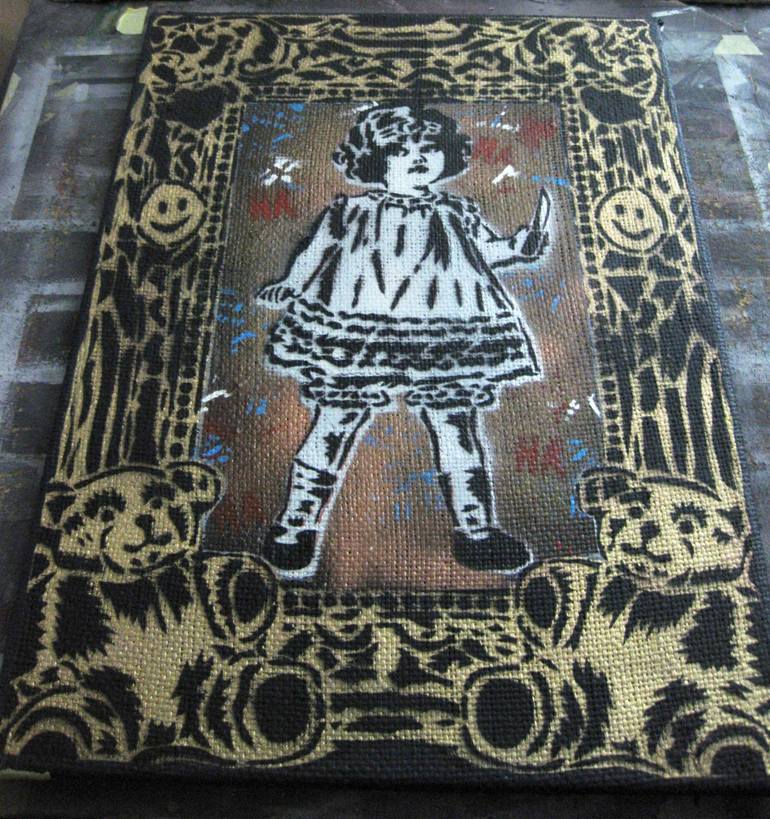 Original Pop Art Humor Painting by Carlos Madriz